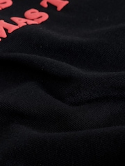 Black/Red Short Sleeve Christmas T-Shirt (3-16yrs) - Image 3 of 4