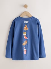 Hamburguesa azul - Camiseta navideña de manga larga (3 - 16 años) - Imagen 4 de 7
