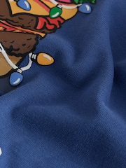 Hamburguesa azul - Camiseta navideña de manga larga (3 - 16 años) - Imagen 5 de 7