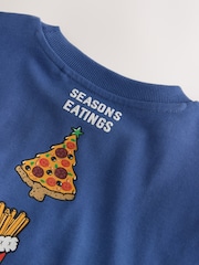 Hamburguesa azul - Camiseta navideña de manga larga (3 - 16 años) - Imagen 7 de 7