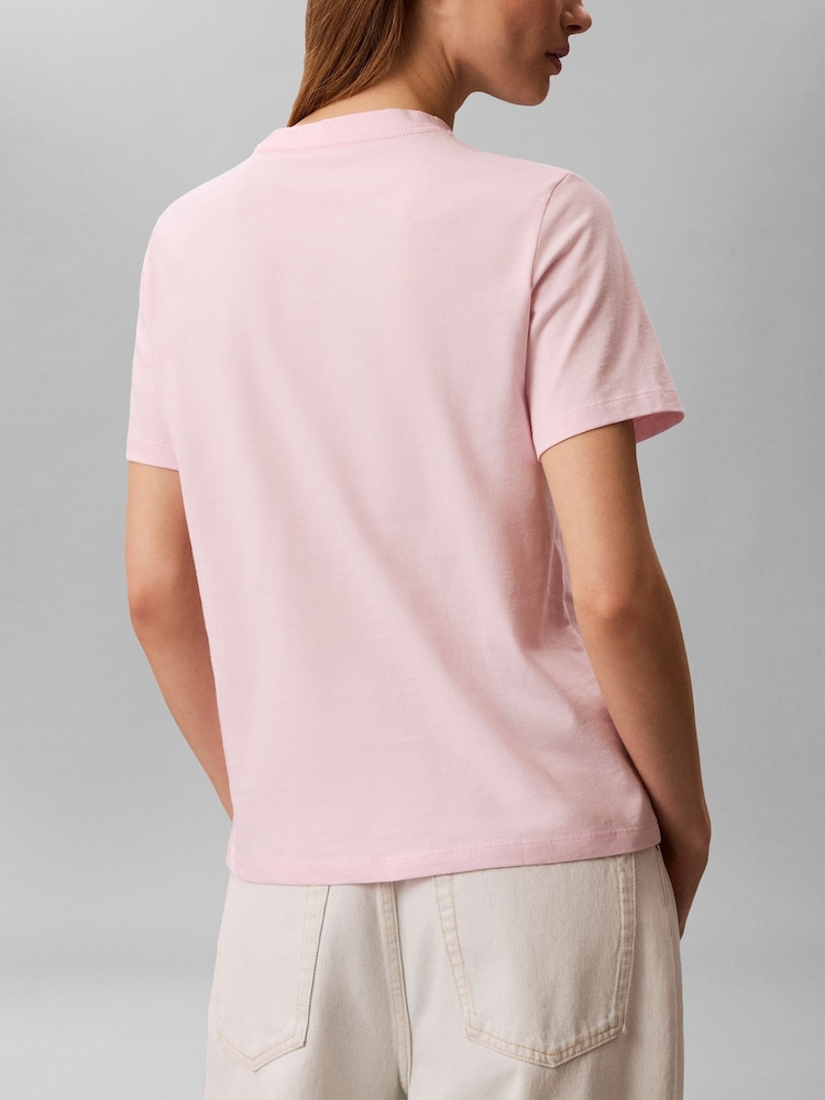 Calvin Klein Pink Classic NYC Logo T-Shirt - Image 2 of 4
