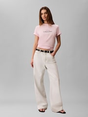 Calvin Klein Pink Classic NYC Logo T-Shirt - Image 3 of 4