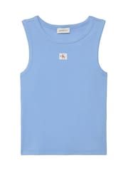 Calvin Klein Ribbet Bomulls Badge Tank Top - Bilde 5 av 5