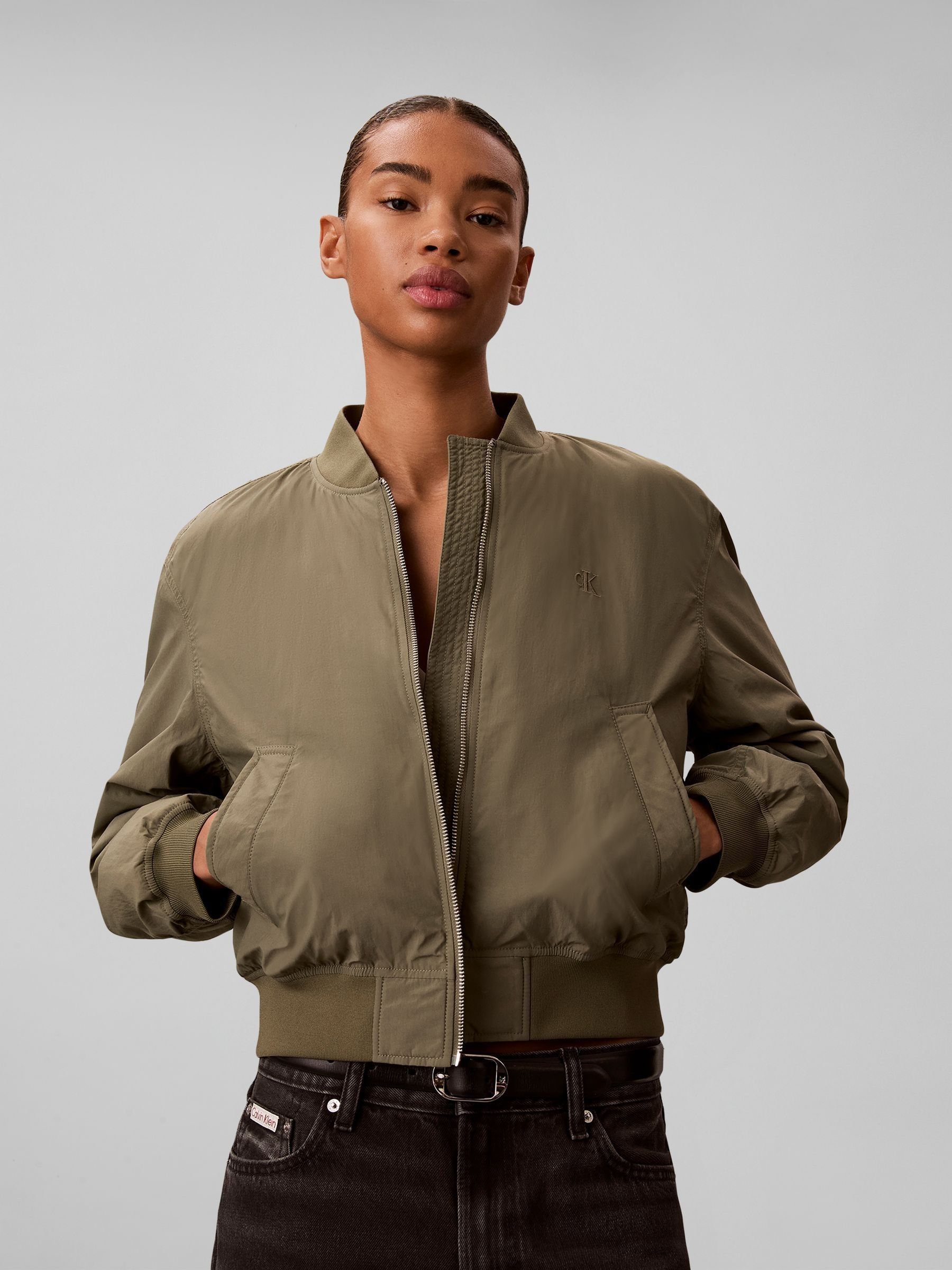 Calvin Klein Jeans Women's Bomber Jacket - Dusty Olive - 8 (XS) - Image 4