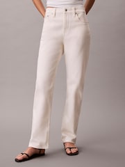 Calvin Klein Jeans Wide Leg White Jeans - Image 2 of 5