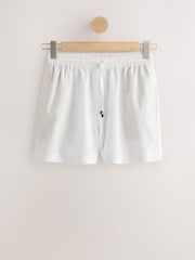 Chocolate/Neutral/White Pull On Shorts With Linen 3 Pack - Image 7 of 9