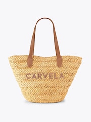 Carvela Brown Nicola Straw Basket Bag - Image 1 of 4
