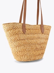 Carvela Brown Nicola Straw Basket Bag - Image 3 of 4