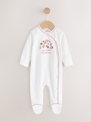 Neutral My First Christmas Baby Sleepsuit (0-18mths) - Image 6 of 10