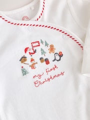 Neutral My First Christmas Baby Sleepsuit (0-18mths) - Image 8 of 10