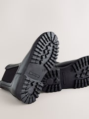 Black Wide Fit (G) Borg Lined Chelsea Boots - Image 5 of 5