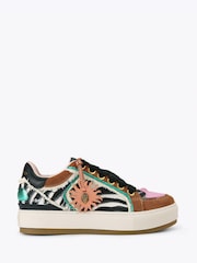 Kurt Geiger London Brown Southbank Tag Trainers - Image 1 of 4