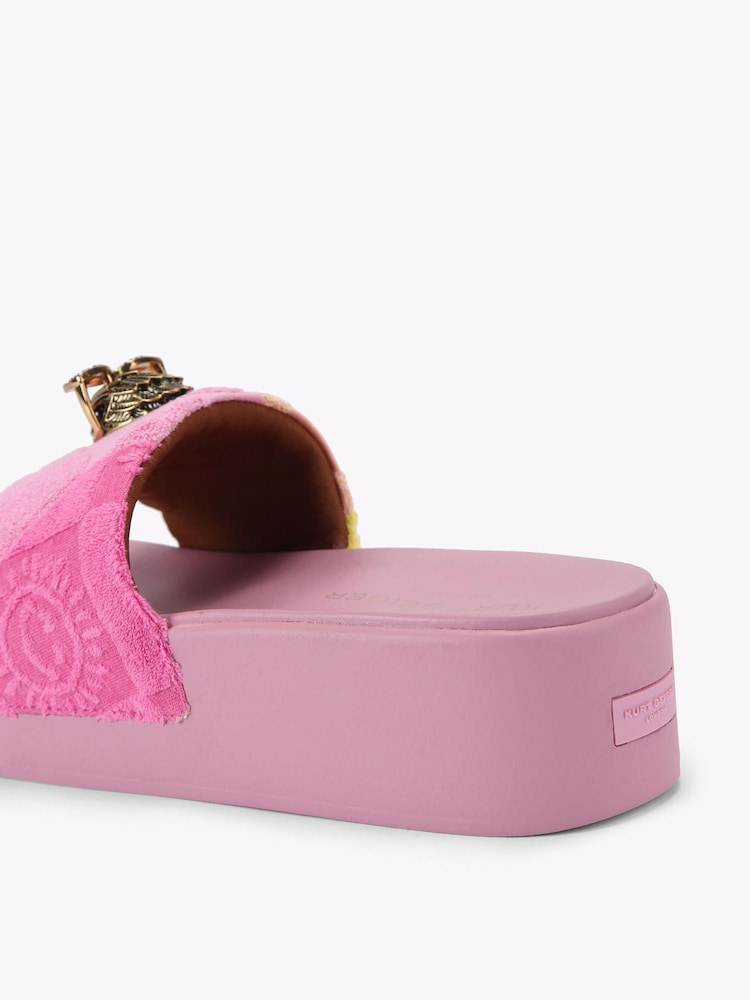 Kurt Geiger London Pink Meena Eagle Platform Sandals - Image 4 of 4 Kurt Geiger London Pink Meena Eagle Platform Sandals - Image 4 of 4