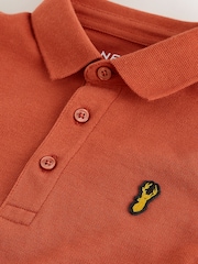 Orange Stag Long Sleeve Polo Shirt (3-16yrs) - Image 3 of 4