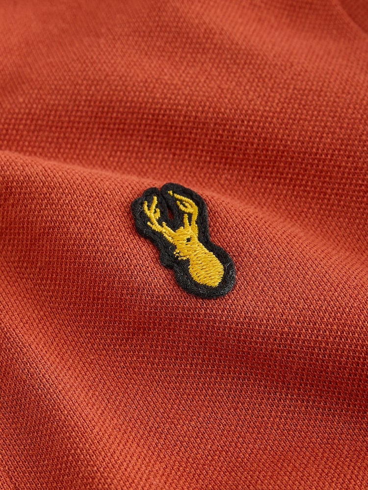 Orange Stag Long Sleeve Polo Shirt (3-16yrs) - Image 4 of 4