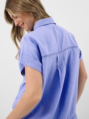 Accessorize Leinen-Shirt mit Spitzenbesatz - Bild 4 von 5