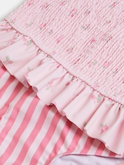 Angels By Accessorize Pink Floral Stripe Tankini Set - Image 2 of 2