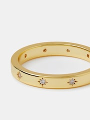 Accessorize Gold 14ct Plated Diamanté Star Ring - Image 2 of 2
