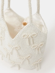 Geantă de mireasă Accessorize cu fundă, perle și mărgele - Imaginea 2 din 2