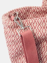 Accessorize Pink Woven Aztec Shopper Bag - Image 4 of 4