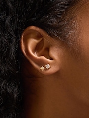 Accessorize Gold Tone 14ct Gold-Plated Diamanté Star Stud Earrings 2-Pack - Image 1 of 2