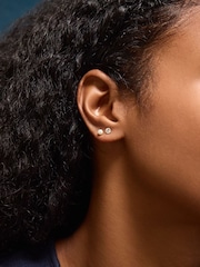 Accessorize Gold Tone Pearl Stud Earrings 2 Pack - Image 3 of 3