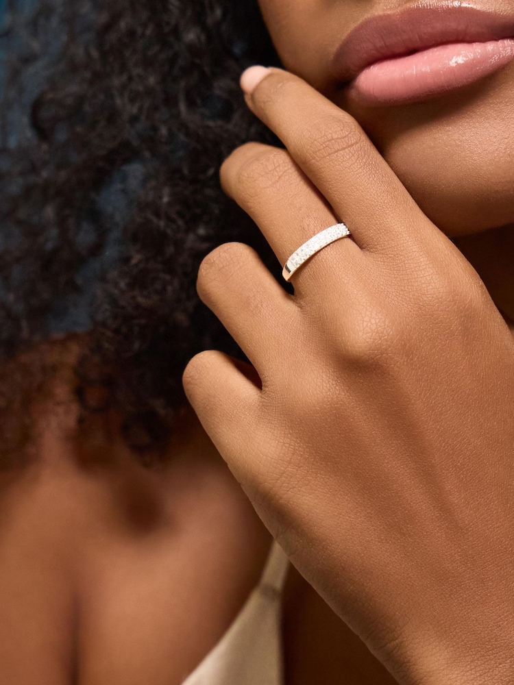 Accessorize Silver Tone Sterling Silver Diamanté Encrusted Ring - Image 1 of 2