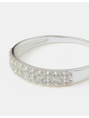 Accessorize Silver Tone Sterling Silver Diamanté Encrusted Ring - Image 2 of 2
