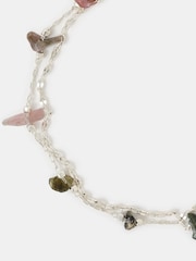 Accessorize Silver Tone Semi Precious Stone Layered Bracelet - Image 1 of 2
