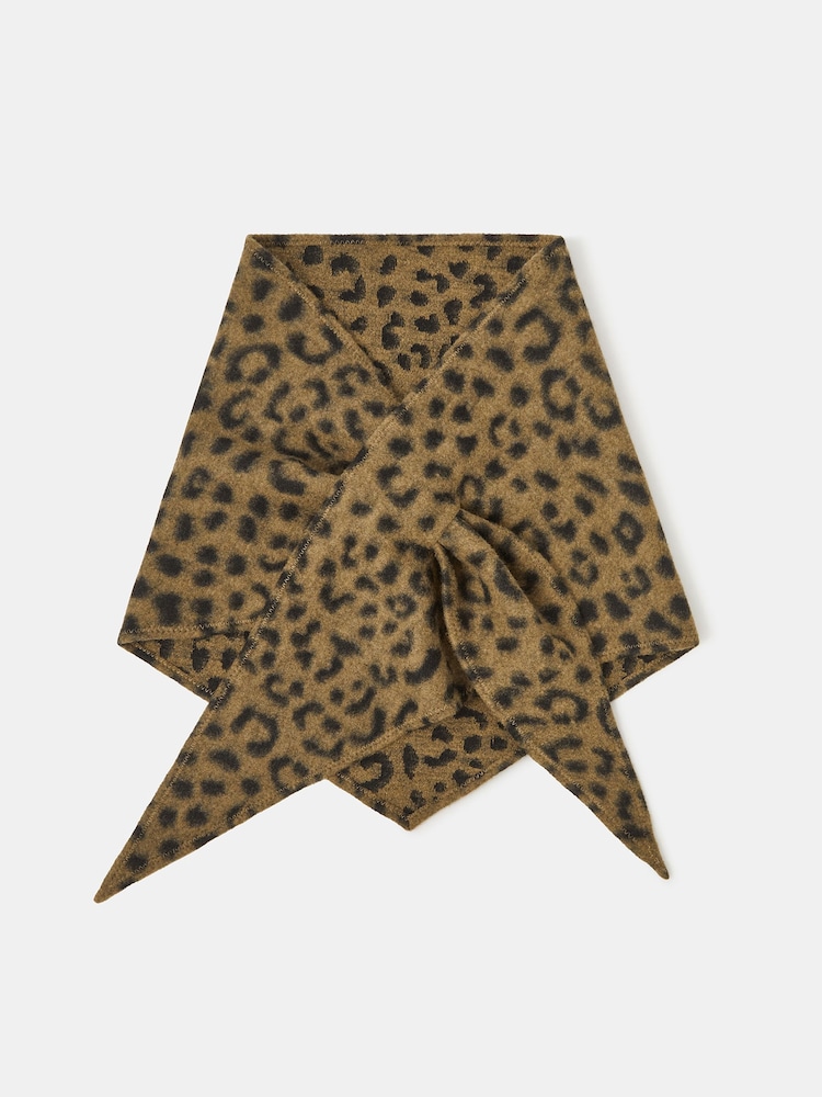 Accessorize Animal Leopard Print Triangle Scarf - Image 1 of 2