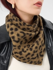 Accessorize Animal Leopard Print Triangle Scarf - Image 2 of 2