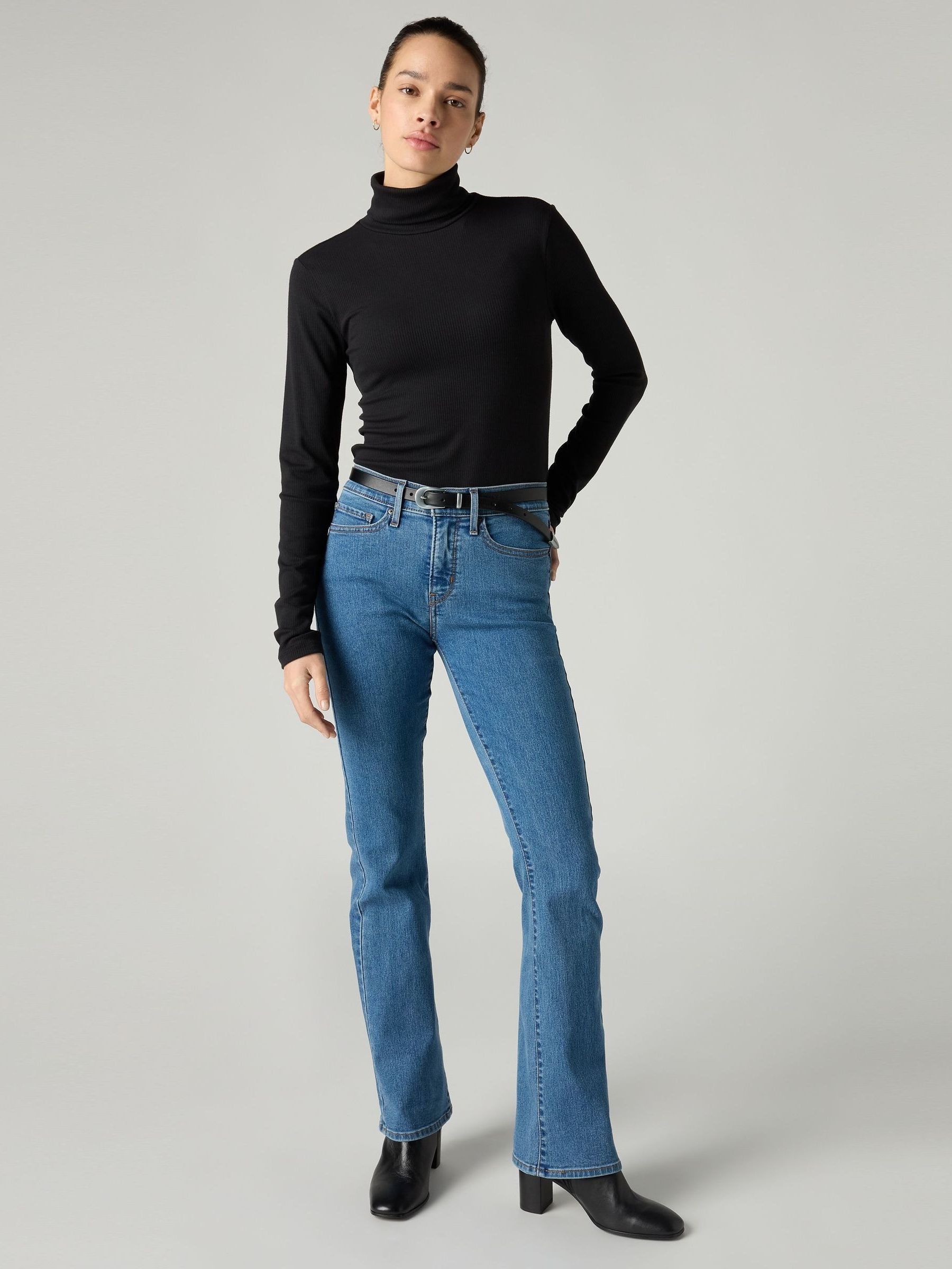 Levi's 315 Shaping Bootcut Jeans, Blue, Size 30, Inside Leg 30, Women - Image 3
