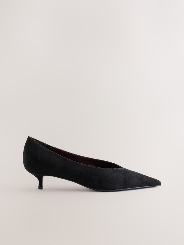 Black Standard Fit Forever Comfort® Court Kitten Heels - Image 1 of 5 Black Standard Fit Forever Comfort® Court Kitten Heels - Image 1 of 5
