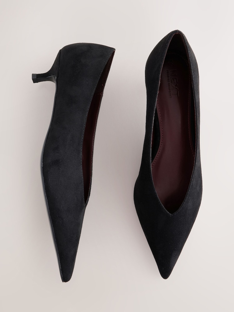 Black Standard Fit Forever Comfort® Court Kitten Heels - Image 2 of 5 Black Standard Fit Forever Comfort® Court Kitten Heels - Image 2 of 5