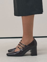 Burgundy Red Forever Comfort® Tripple Strap Block Heels - Image 2 of 7