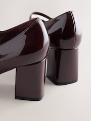Burgundy Red Forever Comfort® Tripple Strap Block Heels - Image 7 of 7