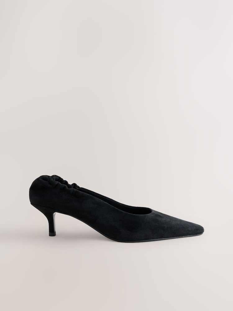 Черный - Туфли-мюли на мид-каблуке со сборками на спине Forever Comfort®

  - Изображение 1 5
