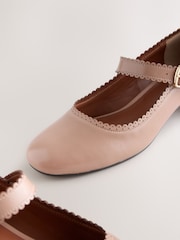 Camel Forever Comfort® Scallop Low Block Heels - Image 3 of 5