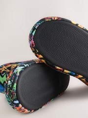 Bright Grafitti Fleece Slipper Boots - Image 4 of 5
