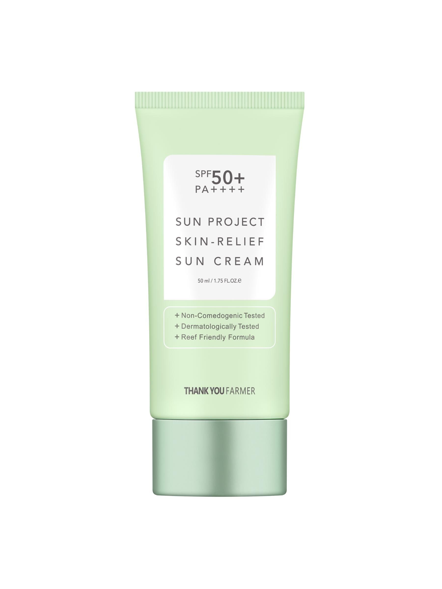 Thankyou Farmer Sun Project Skin Relief Sun Cream Spf50+ Pa++++ 175 Fl Oz - Centella Asiatica Extracts For Soothing Reef Safe Sunscreen Travel Size - Image 2