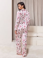 Lipsy Christmas Merry Margarita Satin Long Sleeve Pyjamas Set - Εικόνα 5 από 6