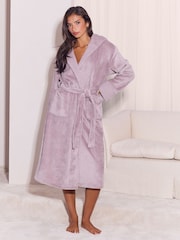 Lipsy Pink Faux Fur Trim Robe - Image 3 of 5