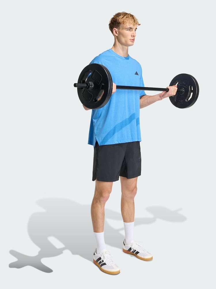 adidas Black D4T Power Essentials Workout Graphics Shorts - Image 1 of 5 adidas Black D4T Power Essentials Workout Graphics Shorts - Image 1 of 5