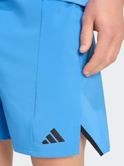 adidas Blue Designed For Training Workout Shorts - Image 2 of 5
