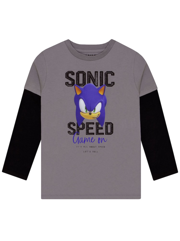 Character Sonic The Hedgehog Long Sleeve T-Shirt - Imaginea 1 din 6 Character Sonic The Hedgehog Long Sleeve T-Shirt - Imaginea 1 din 6