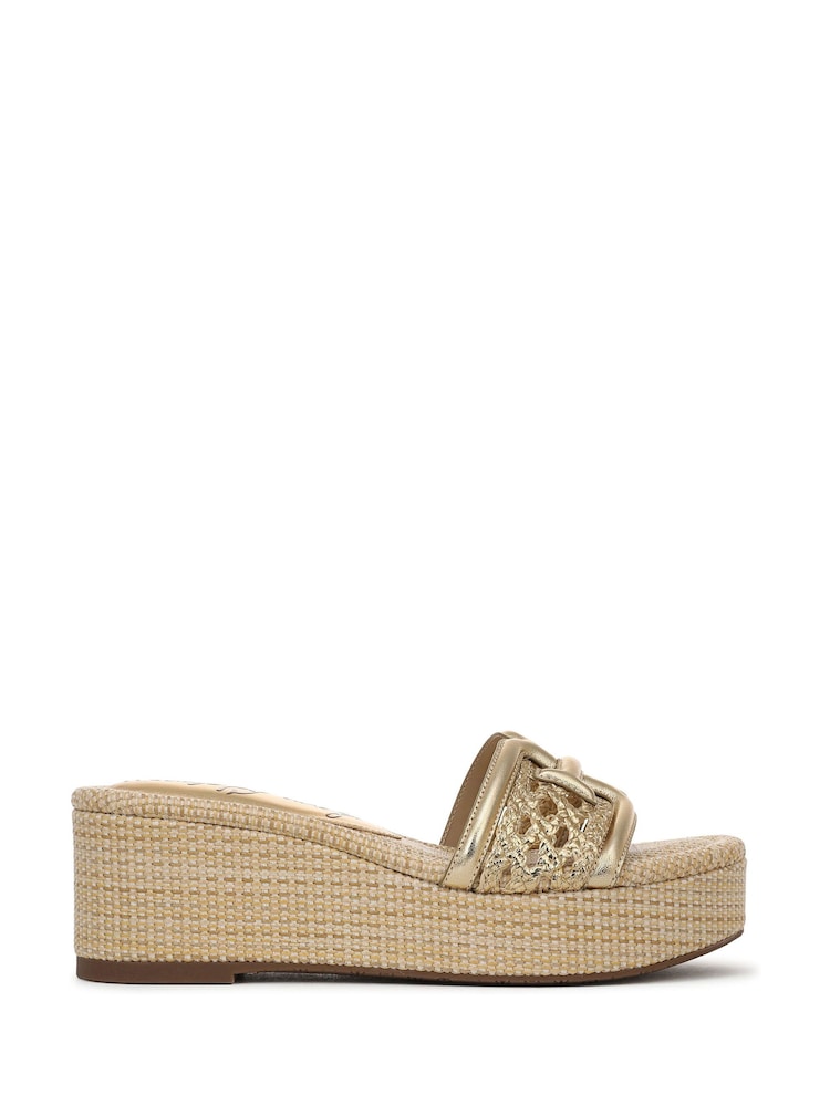 ゴールド - Sam Edelman Pauleena Regular Fit Slider Sandals - 画像 1 / 7