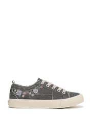 Blowfish Malibu Grey Very Sadie Regular Fit Lace-Up Trainers - Image 1 of 7