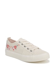 Blowfish Malibu Cream Very Sadie Regular Fit Lace-Up Trainers - Image 3 of 7