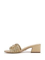 Sam Edelman Gold Waylon Weave Regular Fit Slides - Image 2 of 7