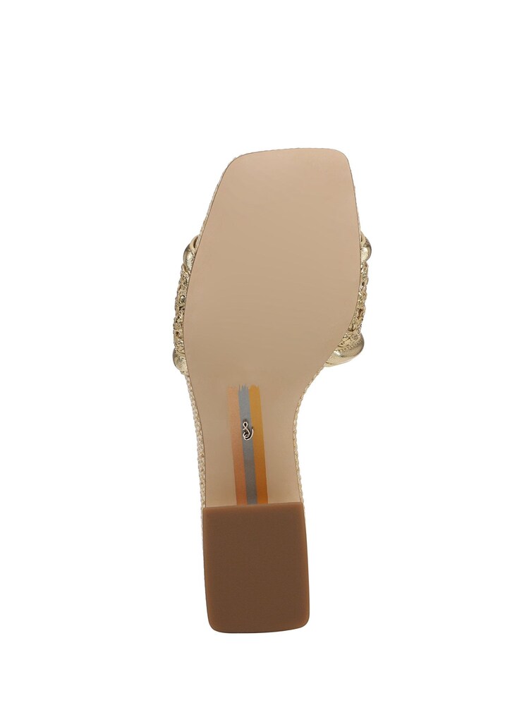 Sam Edelman Gold Waylon Weave Regular Fit Slides - Image 7 of 7